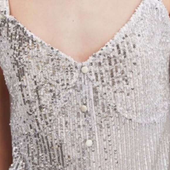 Zara Trafaluc Sequined dress Size L NWOT - Picture 6 of 9